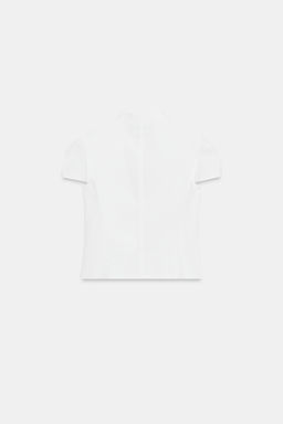 CAMISA POPEL?N ABERTURA LAZADAS / Blanco - Zara фото 5