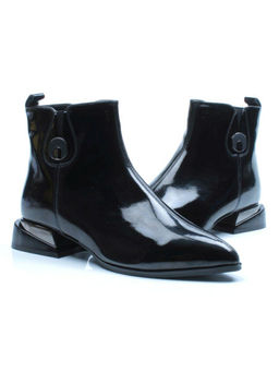 01-PCG265-1 BLACK Ботинки демисезонные женские (натуральная кожа, байка) - Фабричный китай фото 13