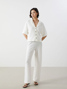 Beli Lastikli Dokulu Kad?n Pantolon