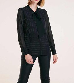 Блузка, черная