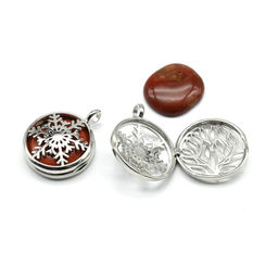 Кулон открывающийся Снежинка 25*25мм с бирюзой - Радуга камня фото 27