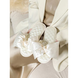 Тапочки Блеск белые H400/1