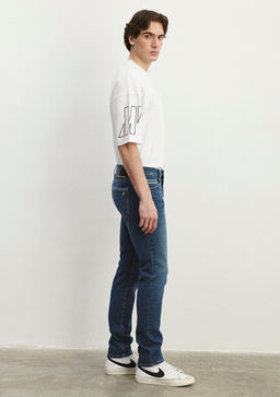 Jake Mavi Pro Golgeli Indigo Mavi Jean Pantolon фото 5