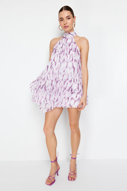 TRENDYOLMILLA Limited Edition Pembe Etegi Katl? Sifon Astarl? Mini Dokuma Elbise TWOSS24EL00548  фото 6