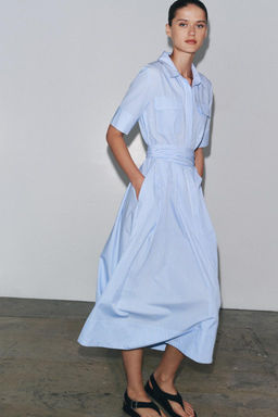 ZW COLLECTION POPLIN SHIRT DRESS - Zara фото 2