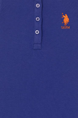 Синее вязаное платье для девочки - U.s. polo assn фото 3