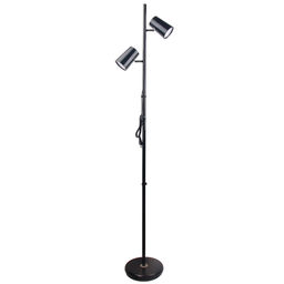 ULM-T600 2х6W/4500K/DIM BLACK Торшер напольный светодиодный, 2х6W. Сенсорный выключатель. Диммер. Черный. ТМ Uniel