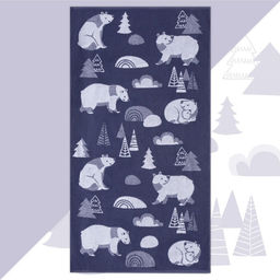 Полотенце махровое Этель Медведи, 70х130 см, 100% хлопок, 420гр/м2