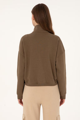 Женский свитшот цвета хаки Неожиданная скидка в корзине - U.s. polo assn фото 5