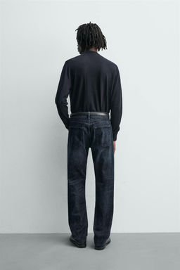 FLOCKED STRAIGHT-LEG JEANS - Zara фото 2