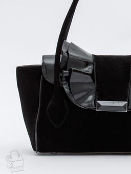Сумка женская кожаная 2430-1Y black Polina&Eiterou