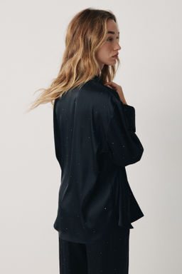 Camisa de pijama satinada con detalles decorativos - H&m фото 6