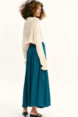 FALDA MIDI SATINADA / Azul pato - Zara фото 7