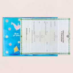 Свидетельство о рождении Дельфины тиснение, А5 - Дарим Красиво фото 5