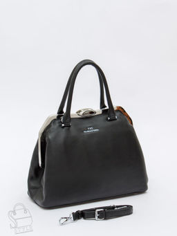 Сумка женская кожаная 9893Y black Polina&Eiterou