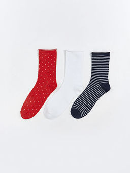 Desenli Kad?n Soket ?orap 3l?