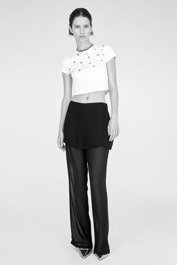 Camiseta cropped con detalles decorativos - H&m фото 3