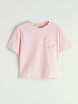 Bisiklet Yaka Fisto Cepli K?z ?ocuk Ti??rt