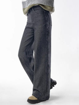 Джинсы трубы на флисе