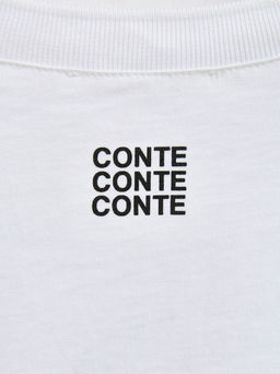 CONTE Свободная футболка из хлопка с рисунком Born in love LD 2675 white-profile