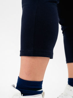 Бриджи хлопок 95, лайкра 5%темно-синие - Binita фото 5