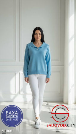 Свитер поло женский с v-вырезом - Bruno фото 2