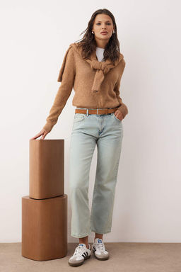 Ac?k Mavi Normal Bel Comfort Bootcut Straight Jeans TWOAW26JE00143