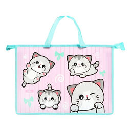 Папка для труда, А4, пластиковая, 33.5×23.5×5.5 см «Котики»