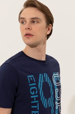 Мужская темно-синяя футболка с круглым вырезом - U.s. polo assn фото 2