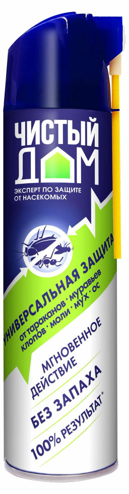 ЧИСТЫЙДОМ аэрозоль Универсальная защита фл.600мл (без трубочки)
