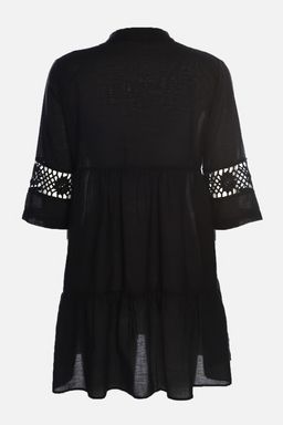 TRENDYOLMILLA Siyah Dokuma %100 Pamuk Dantelli Mini Plaj Elbisesi TBESS20EL0854  фото 12