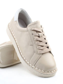 03-XKL22-033 BEIGE Полуботинки женские (натуральная кожа)
