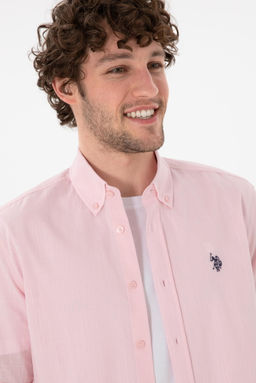 Erkek A__k Pembe Uzun Kollu Basic G_mlek Sepette S_rpriz _ndirim - U.s. polo assn фото 3