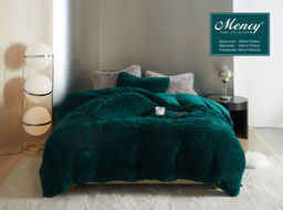 Меховой КПБ Mency Однотонный MMENO001 Евро