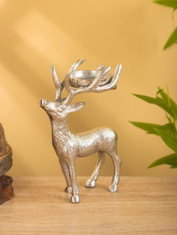 Подсвечник «Лесной олень», 13×7.5×18 см, алюминий