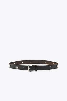 STUDDED LEATHER BELT - Zara фото 5