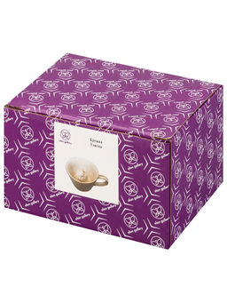 Кружка 300 мл 14*10*7,5 см "Улитка" с фигуркой внутри, белый с золотом, фарфор