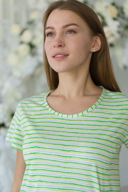 Туника женская из кулирки Руслана ярко-зеленый - Амадэль фото 7