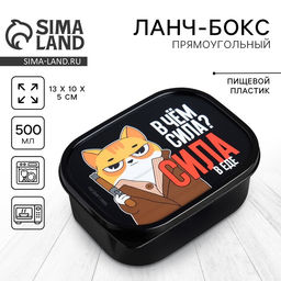 Ланч - бокс прямоугольный «В чём сила?», 500 мл