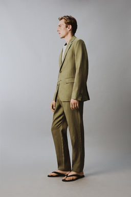 PANTAL?N TRAJE 100% LINO / Aceite - Zara фото 4