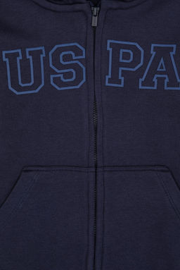 Erkek _ocuk A__k Lacivert Fermuarl_ _rme H_rka - U.s. polo assn фото 3