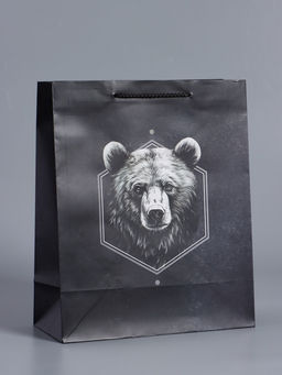 Пакет подарочный ламинированный «Мужской выбор», чёрный, 26×12×32 см