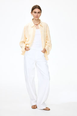 Camisa en mezcla de lino - H&m фото 8