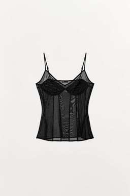 TOP TUL LENCERO / Negro - Zara фото 4