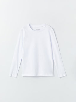 Bisiklet Yaka Basic Uzun Kollu K?z ?ocuk Ti??rt