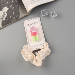 Цена за 2 шт. Набор для волос «Джеси блеск», резинка 7 см, 3 крабика 2 см, нежность