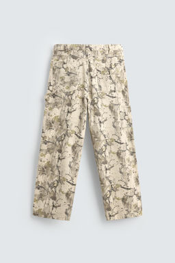 CARPENTER BALLOON FIT TROUSERS ABSTRACT PRINT - Zara фото 8
