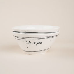 Салатники SL Home Милый дом, 700 мл, d=16 см, фарфор, набор 2 шт., белые