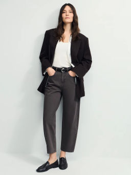 Джинсы barrel с высокой посадкой / Zarina