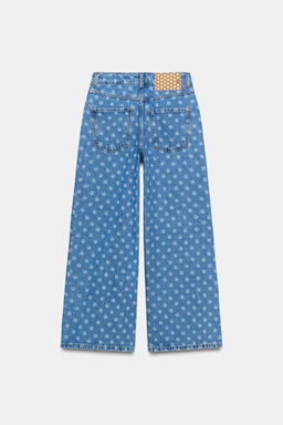 JEANS Z1975 CULOTTE TIRO ALTO LUNARES / Azul medio - Zara фото 9